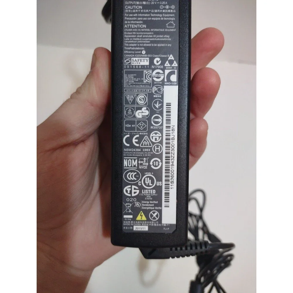 Genuine 65W 20V AC Adapter Charger Lenovo CPA-A065 ADP-65KH B OEM